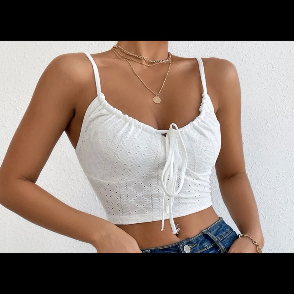 knot front Schiffy bustier cami top